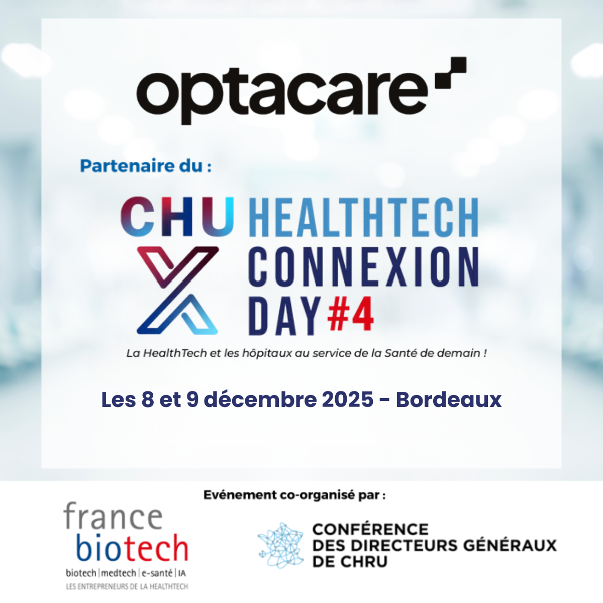Image de mise en avant CHU Healthtech Connexion Day #4 – Les 8 & 9 décembre à Bordeaux
