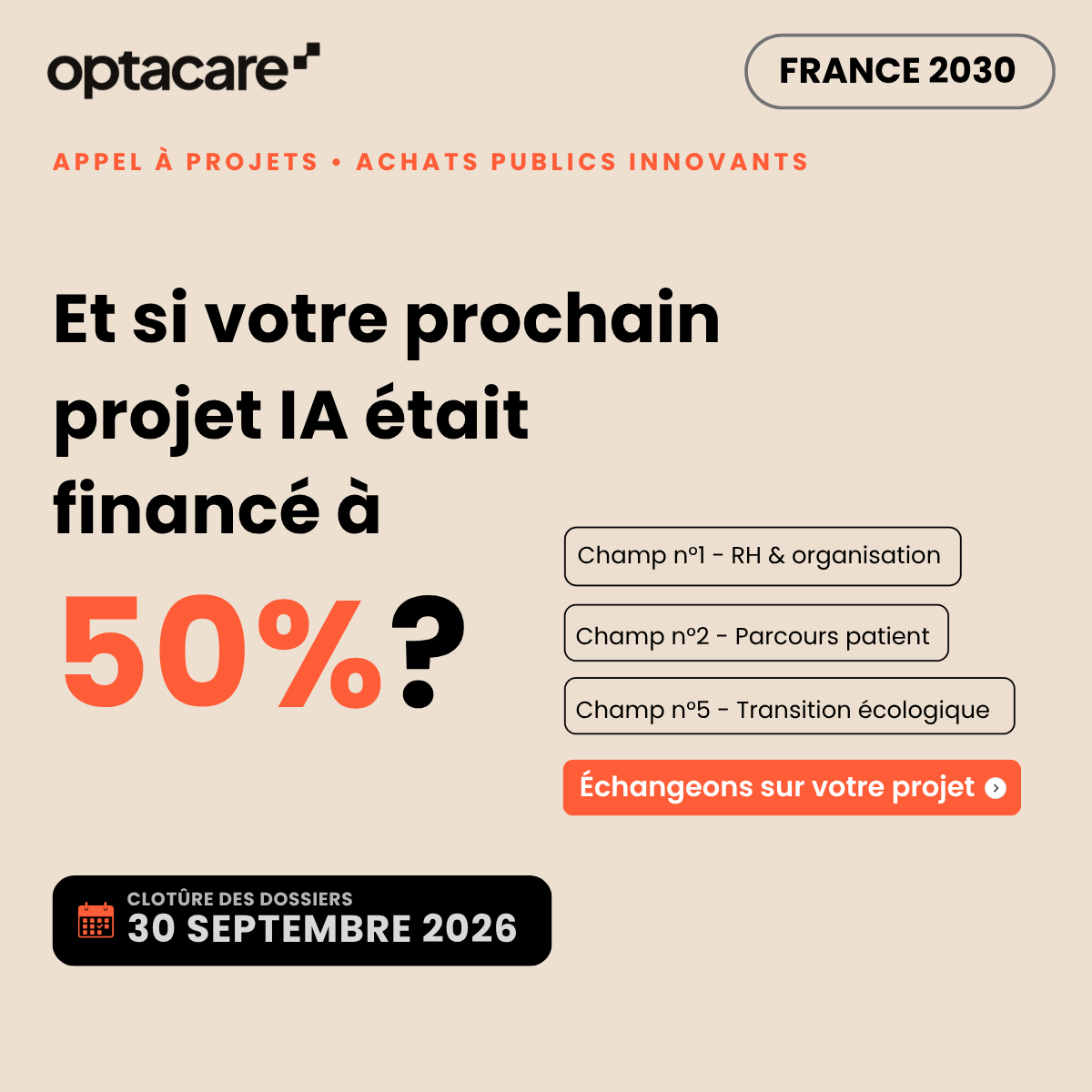 Image de mise en avant France 2030 : jusqu’à 50 % de financement pour accélérer vos projets d’innovation à l’hôpital